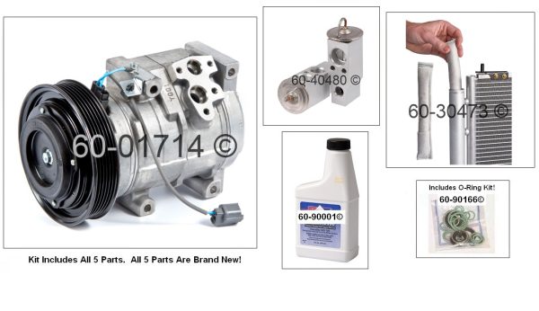2003 -2008 Honda Accord Pilot  Odyssey Ridgeline MDX 3.5L 38810RDJA01 New A/C Compressor  FULL Repair KIT 10736